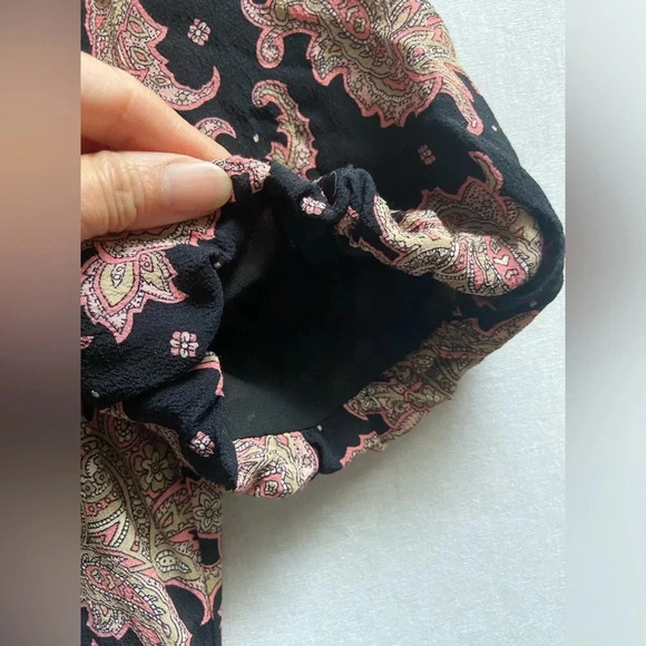 TOPSHOP Flowy Paisley Floral short Sleeve Midi Dress Sz 2 - Picture 8 of 16